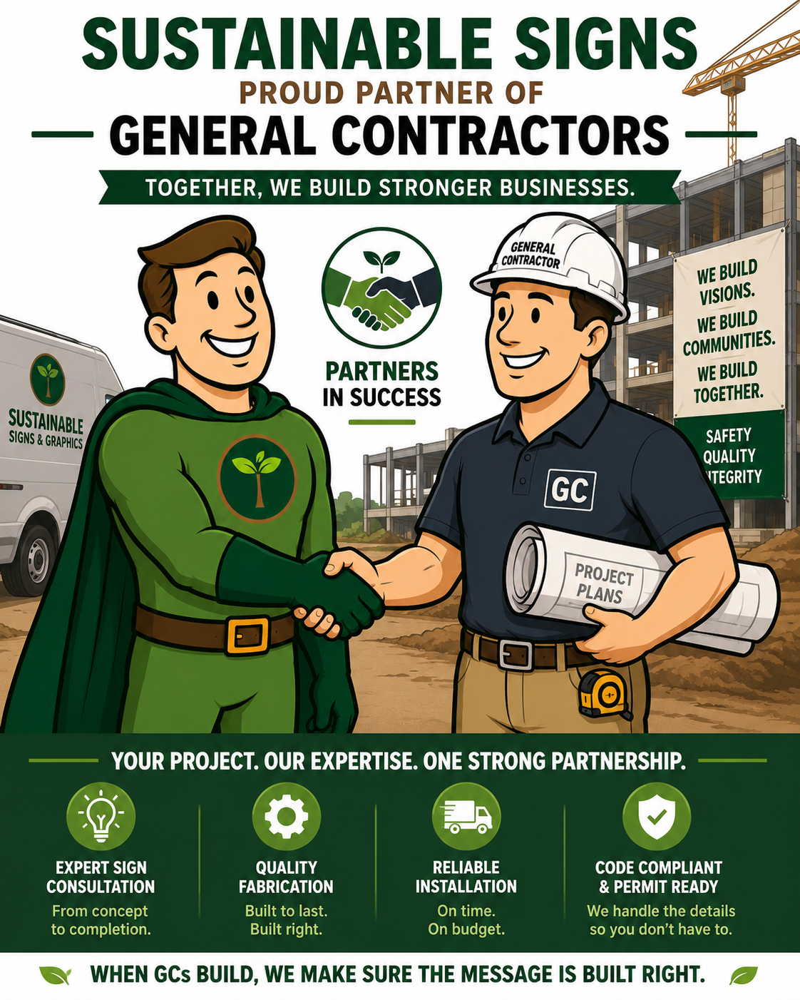 Sustainable Signs works with General Contractor